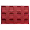 Perforierte Silikonmatte Quadrat 8.5 cm für Tartes, Teigkörbchen und andere süsse oder salzige Gebäcke Deiner Wahl