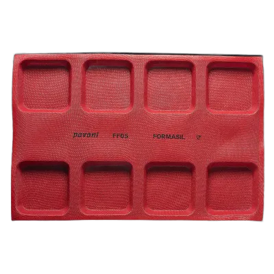 Perforated silicone mat square 12 cm for tarts, pastry baskets and other sweet or savory pastries of your choice