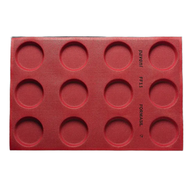 Perforierte Silikonmatte Rund ⌀ 10 cm für Tartes, Teigkörbchen und andere süsse oder salzige Gebäcke Deiner Wahl