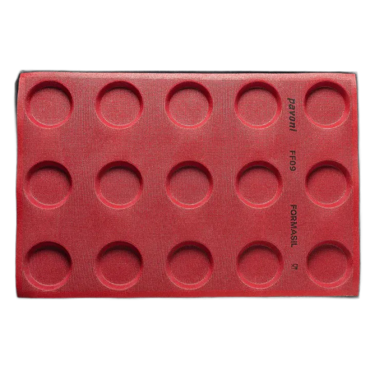 Tapis en silicone perforé Rond ⌀ 8 cm pour tartes, paniers à pâte et autres pâtisseries sucrées ou salées de ton choix