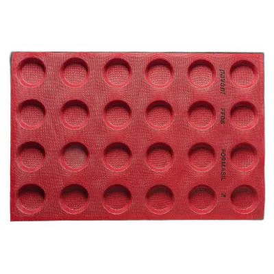 Tappetino in silicone forato rotondo ⌀ 6,5 cm per crostate, cestini di pasticceria e altri dolci o salati a scelta