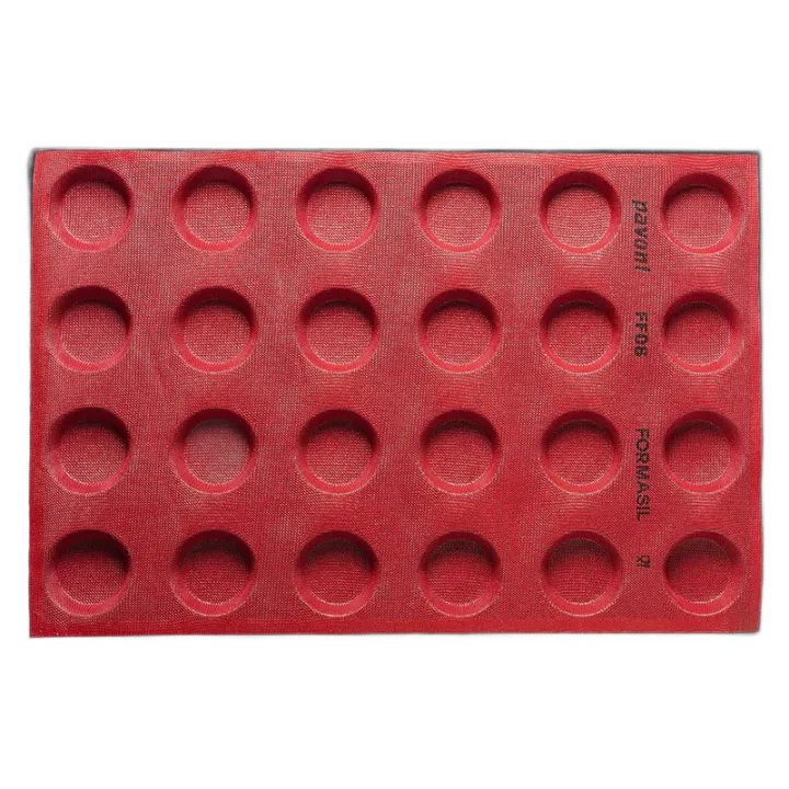 Perforierte Silikonmatte Rund ⌀ 6.5 cm für Tartes, Teigkörbchen und andere süsse oder salzige Gebäcke Deiner Wahl