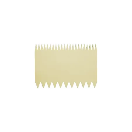 Comb scraper for decorating cakes and cookies