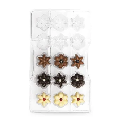 Praline mold flowers 15 pieces