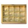 Praline packaging gold for 12 chocolates for noble gifts