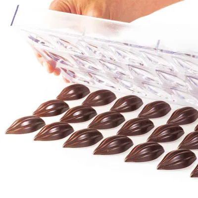Praline mold cocoa bean 21 pralines