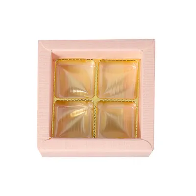 Pralinenverpackung Rosa für 4 Pralinen für edle Geschenke