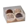 Pralinenverpackung transparent 6.8x6.8x3 cm