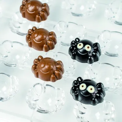Praline mold spiders 20 pieces
