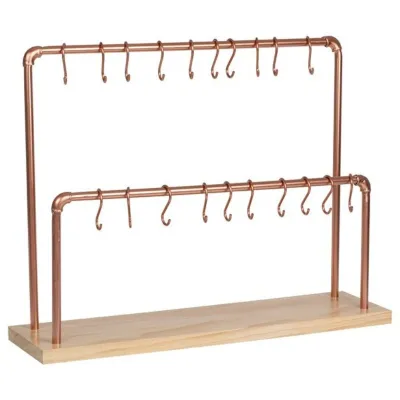Pretzel Stand - Copper & Wood