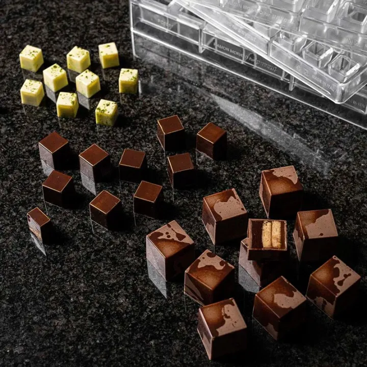 Moule à pralines Cube 3 cm, 24 pièces