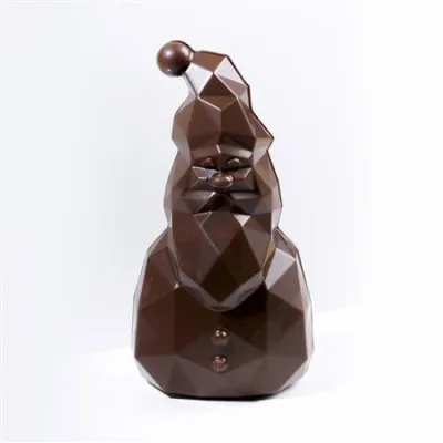 Cute chocolate mold Santa Claus with jute bag