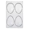 Chocolate mold egg M, 4 pieces