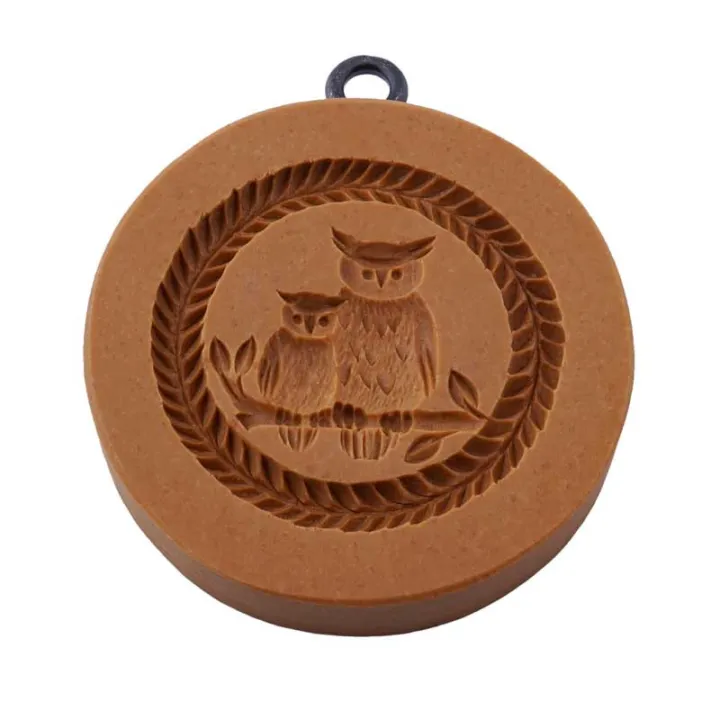 Springerle model owl with offspring Ø 57 mm for Tirggel and Anisbrötli