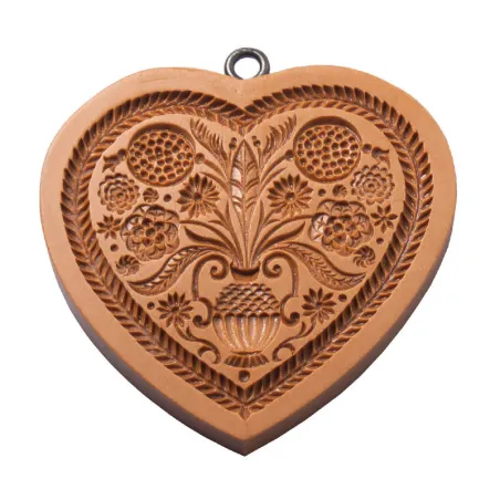 Springerle model heart 83 x 80 mm for Tirggel and Anisbrötli