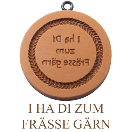 Springerle model I ha Di zum Frässe gern Ø 6.8 mm for Tirggel and Anisbrötli