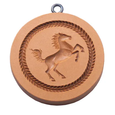 Springerle model rising horse Ø 69 mm for Tirggel and Anisbrötli