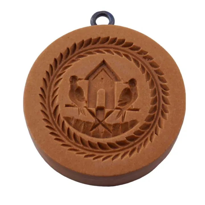 Springerle-Model Maison d'oiseaux avec moineaux Ø 57 mm pour Tirggel et petits pains à l'anis