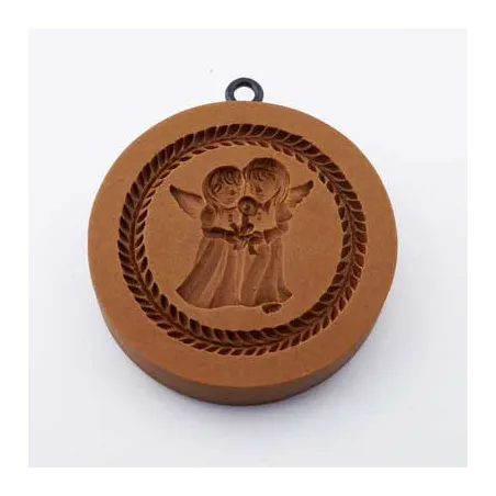 Modèle de Springerle ange avec bougie Ø 68 mm pour Tirggel et Anisbrötli