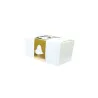 White and gold box of chocolates 2 pieces for fine gifts