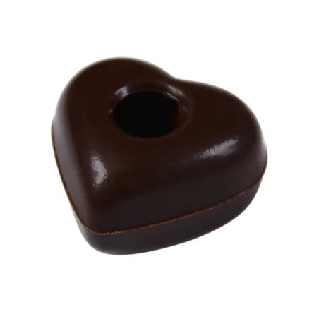 Gusci di cioccolato cuore, fondente, 56 pezzi per cioccolatini fini