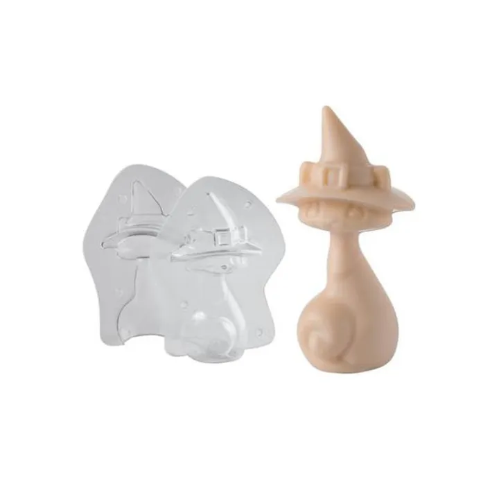 Moule à chocolat Chat d'Halloween pour réaliser de superbes figurines en chocolat personnalisées