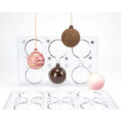 Schokoladenform Weihnachtskugel mit Schneeflocke