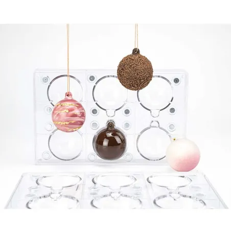 Stampo per cioccolato Palla di Natale con fiocco di neve