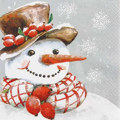 Napkins snowman, 20 pieces for winter enjoyment