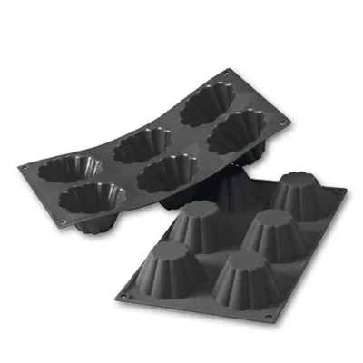 Moule à brioche en silicone Ø 8 cm, 6 pièces