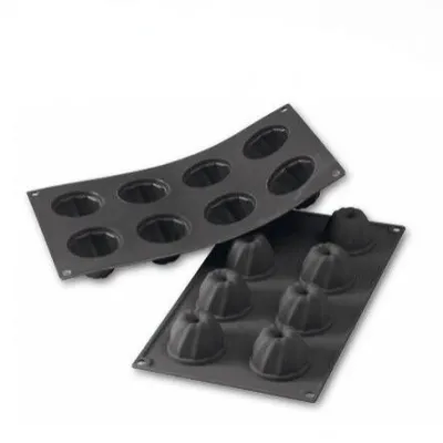 Silikonform Gugelhupf Klassisch Ø 5,5 cm 8 Stück für süsse Desserts