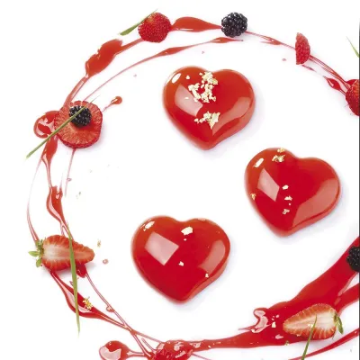 Realizzate dei veri e propri sogni di pasticceria con i cuori dello stampo in silicone