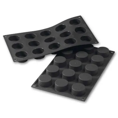Silikonform Zylinder Ø 4 cm, 15 Stück