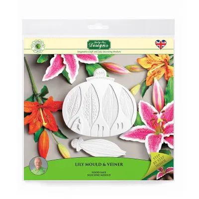 Silicone embosser filigree lily