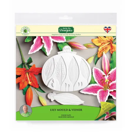 Silicone embosser filigree lily