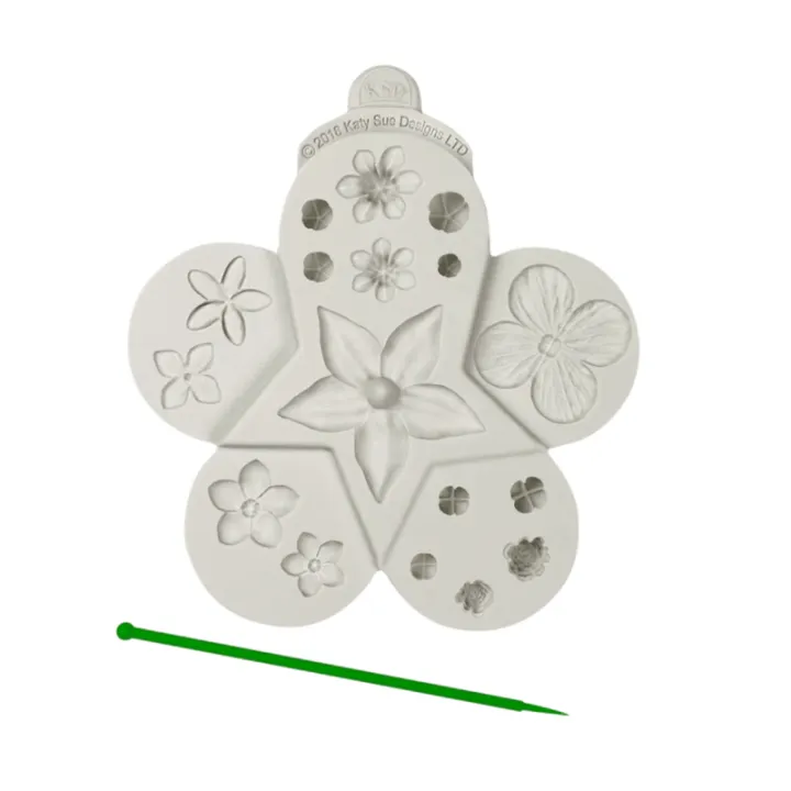 Silikonpräger Multi Blüten und Knospen Set
