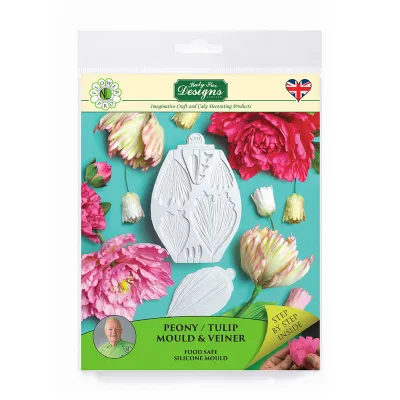 Silicone embosser peony and tulip