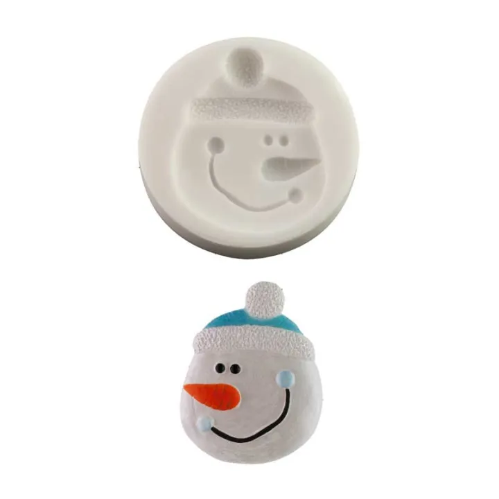 Silicone embosser snowman face for simple great decorations