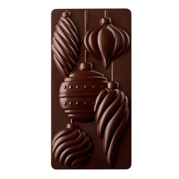 Tablette de chocolat Moule Boules de Noël