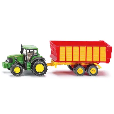 Spielfigur Traktor mit Silagewagen für Cake Topper