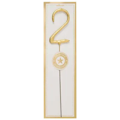 Cierge magique 2 or pour anniversaires, jubilés et autres occasions