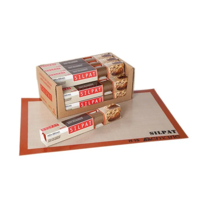 Tappetino in silicone Silpat marrone, 52 x 31,5 cm per cottura e stesura
