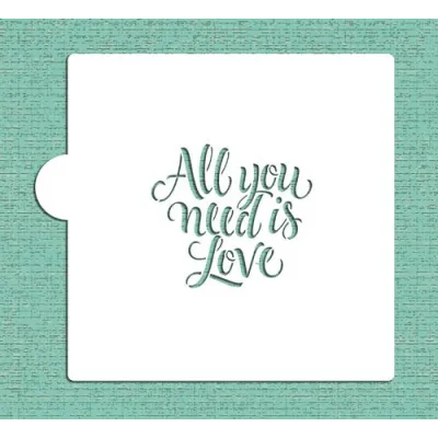 All you need is Love Stencil pour des mots doux sur les desserts