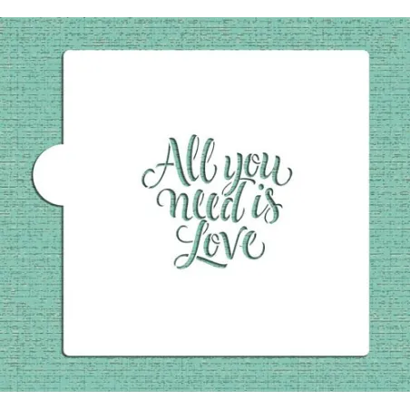 All you need is Love Stencil pour des mots doux sur les desserts