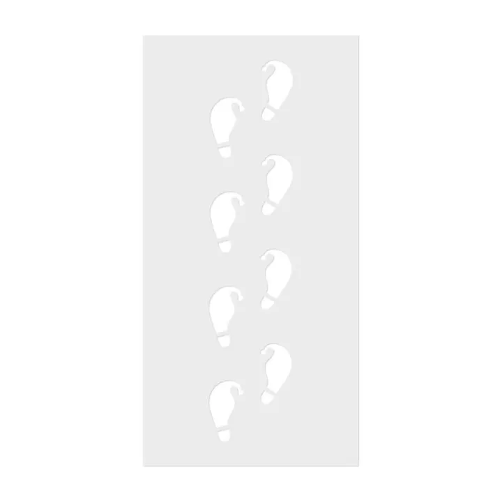 Elf Footprints Stencil for festive Christmas decorations
