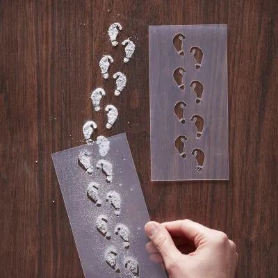 Elfen Fussabdrücke Stencil für weihnachtliche Dekorationen
