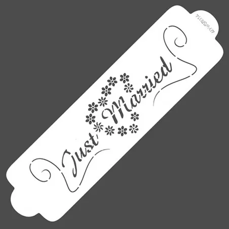 Just Married Stencil for sweet creations