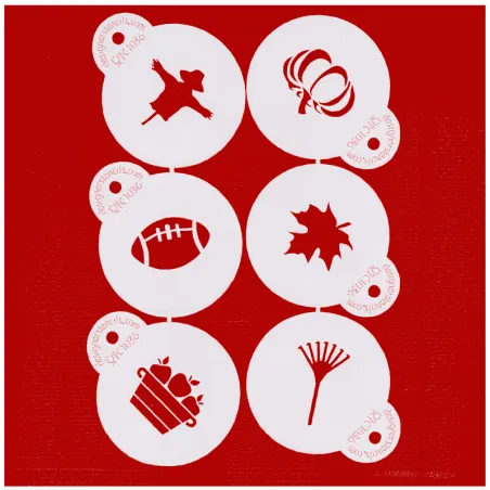 Stencils d'automne, 6 pièces pour des décorations d'automne