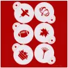 Stencils d'automne, 6 pièces pour des décorations d'automne