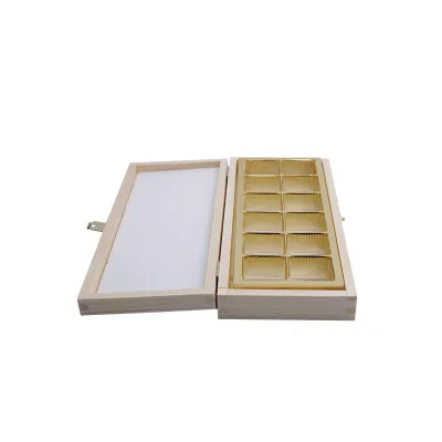 Scatola per praline in legno per 12 praline per regali raffinati